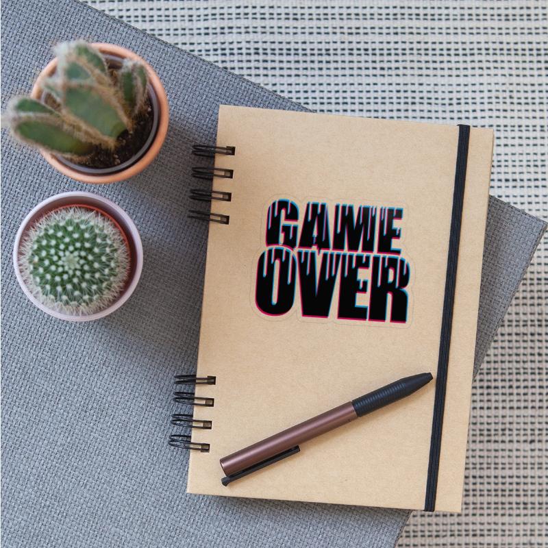 3D Effect Game Over Funny Graffiti Drop Design Coo