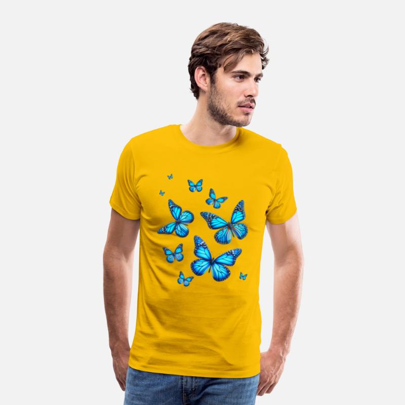 Blue Butterfly Art Garden Beautiful Butterflies