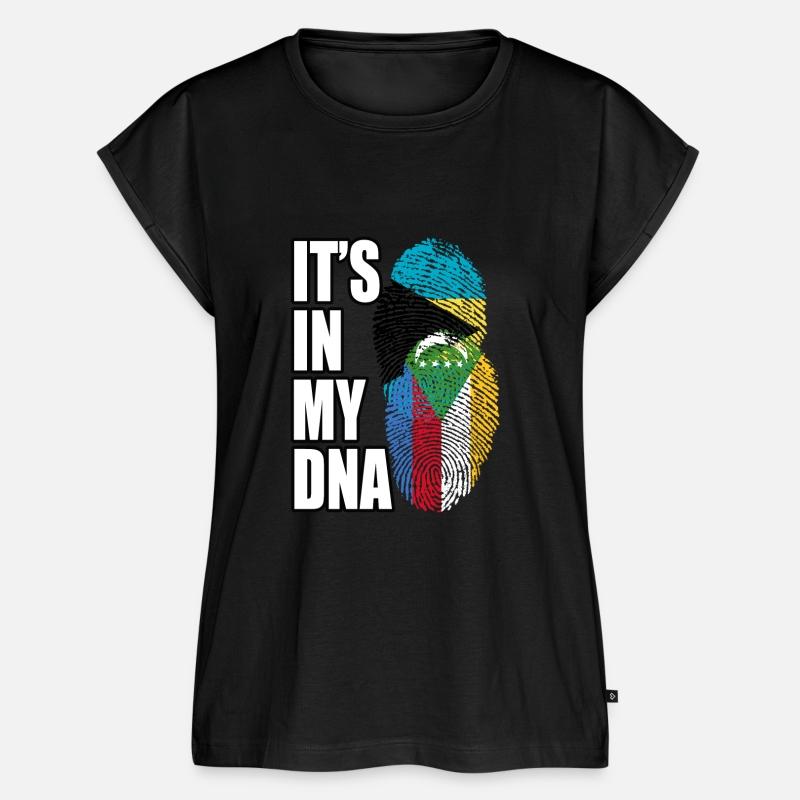 Comoran And Bahamian Mix Heritage DNA Flag