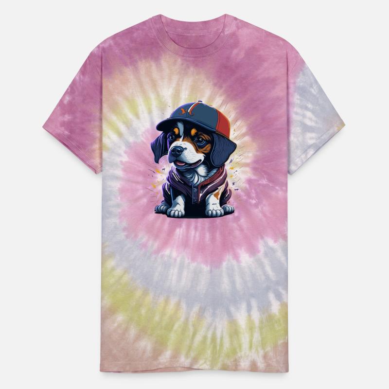 Cute Border Collie Puppy Wearing Baseball Hat