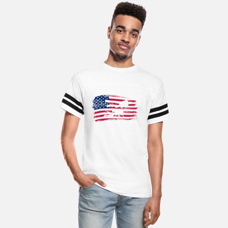 Diver Diving American Flag