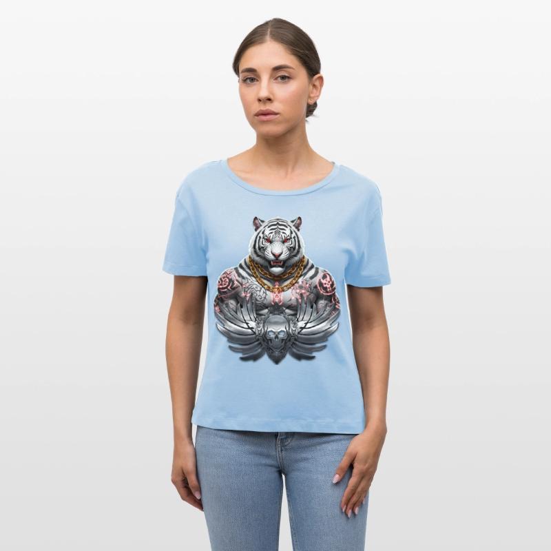 Fierce White King Tiger Tattoo