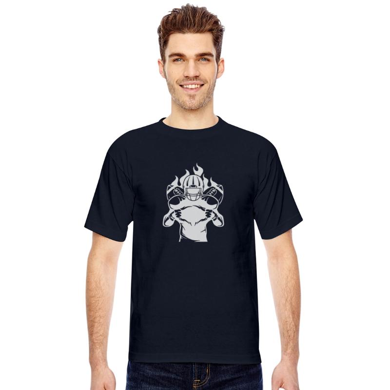 Fire Football Player Illustration