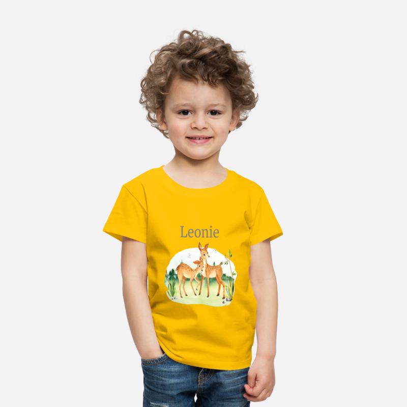 Forest Animal Deer Flowers Name Leonie