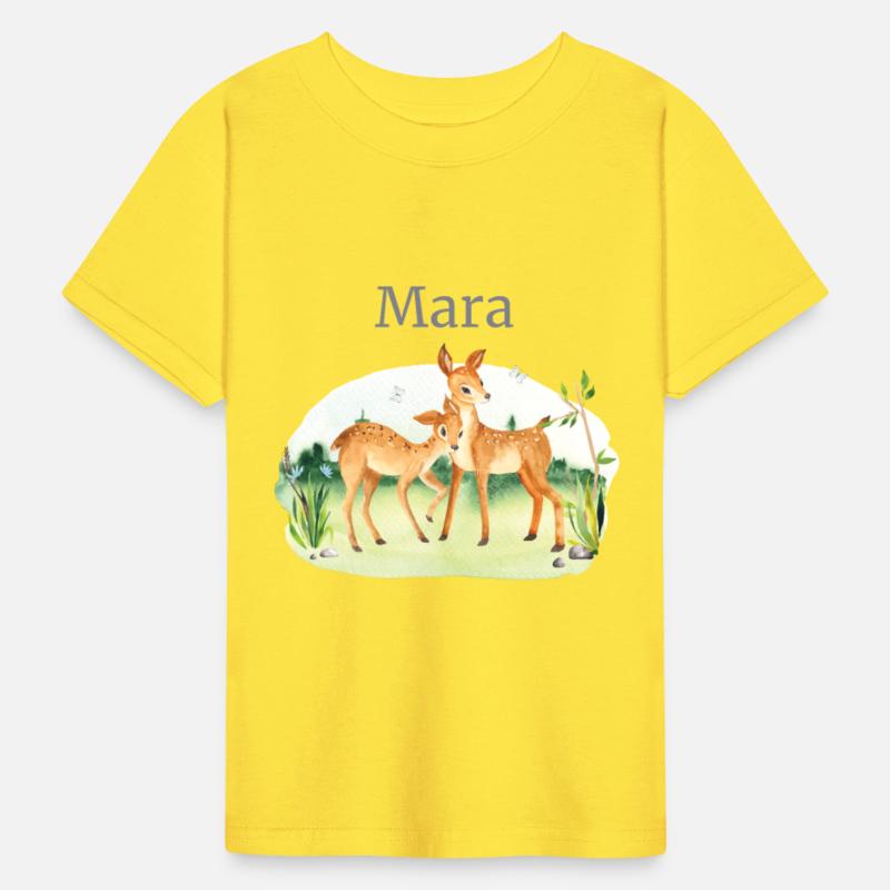 Forest Animal Deer Flowers Name Mara