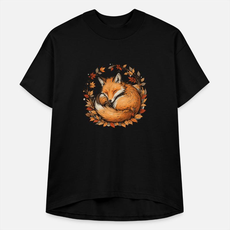 Fox in Autumn Leaves