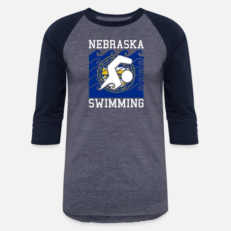 Nebraska Flag Swimming Team Swim Swimmer US State