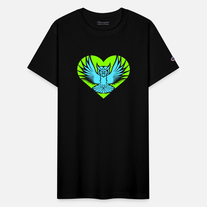 Owl heart symbol shape bird love flies cool logo