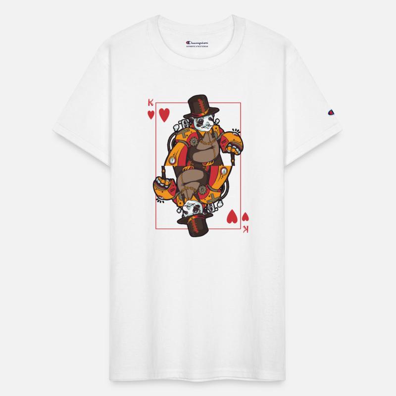 Panda Steampunk Card Game Heart King Poker