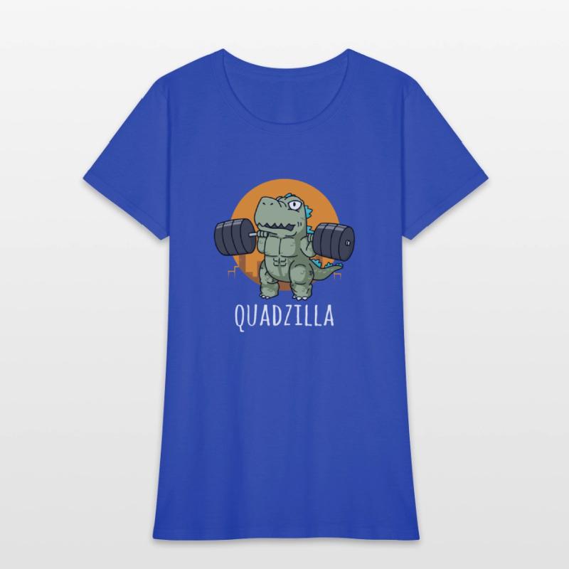 Quadzilla - Funny Gym Workout Cartoon, Squat