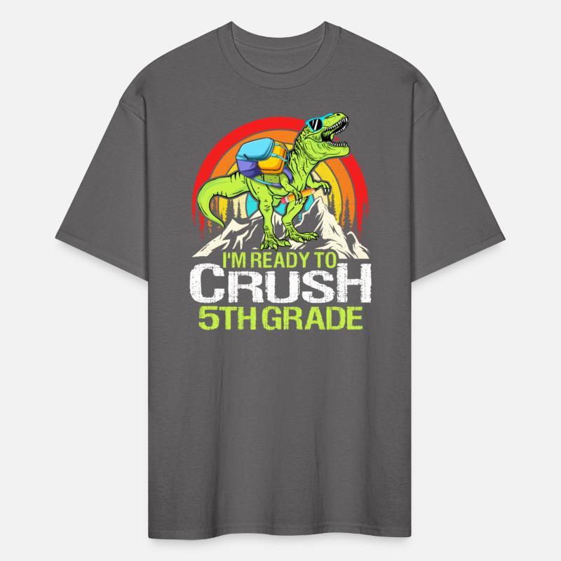 Ready To Crush 5th Grade Back To School Dinosaur