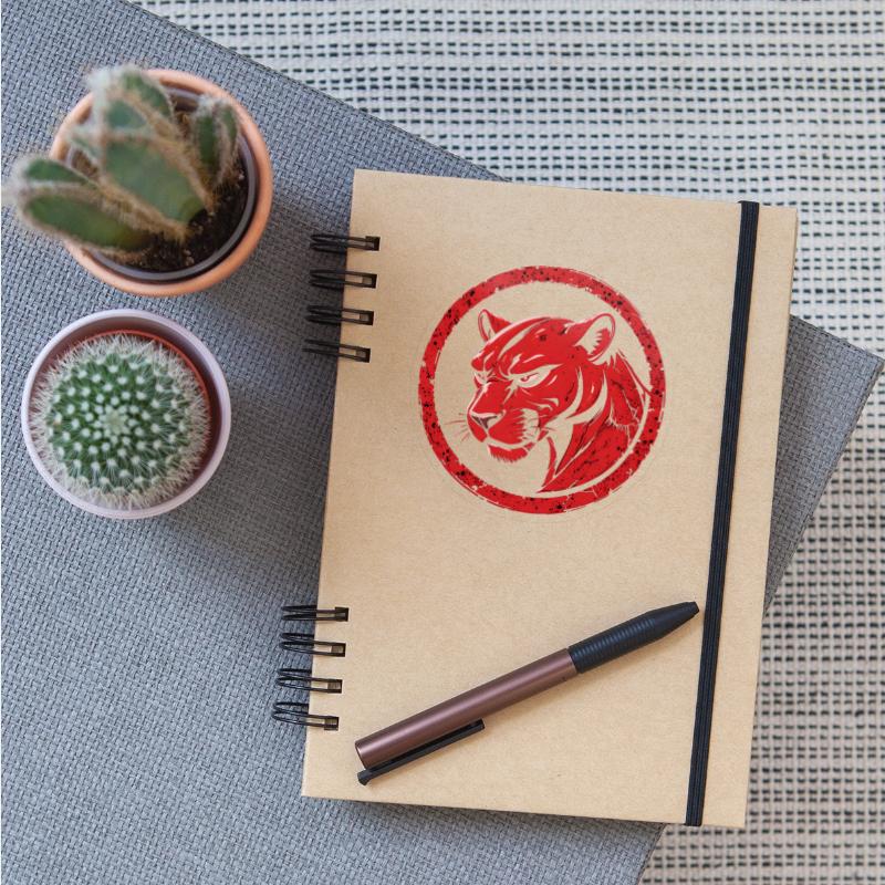 Red Panther Bold Retro Animal Art