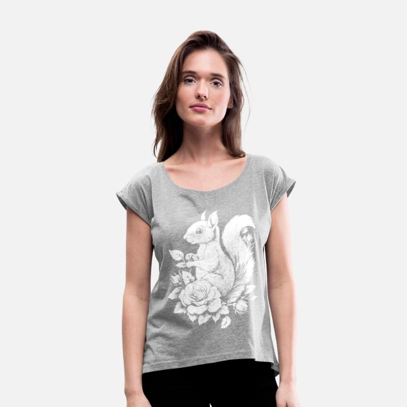 Squirrel Flowers Rose Aesthetics Chipmunk