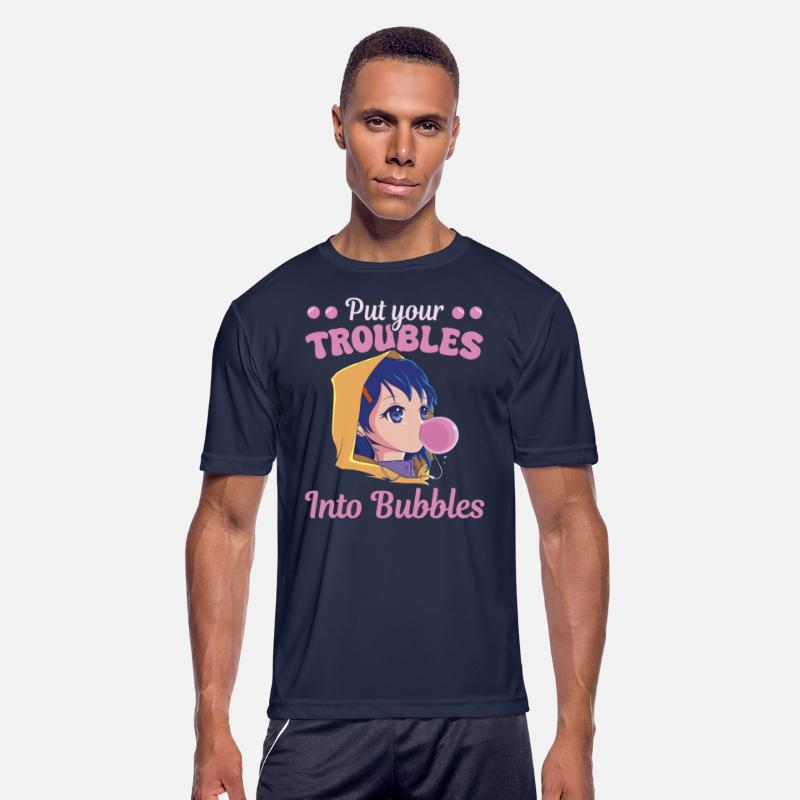 Sweets Chewing Gum Women Troubles Into Bubbles