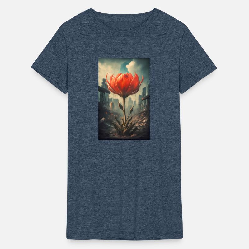 The last red flower in a dystopian future