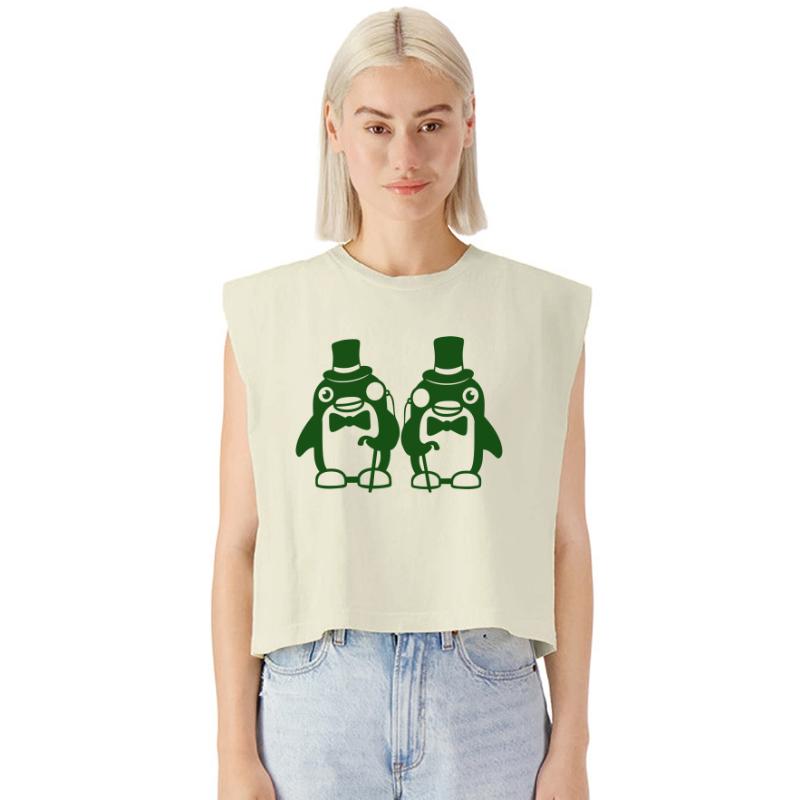 2 Penguin Gentlemen Sir Two Mr. Top Hat Monocle