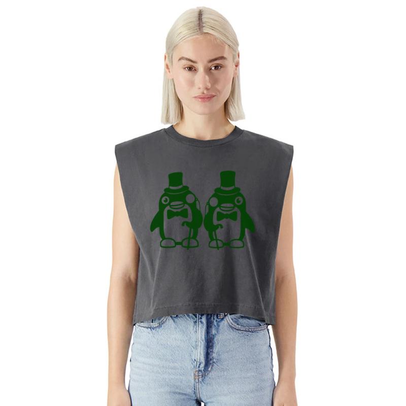 2 Penguin Gentlemen Sir Two Mr. Top Hat Monocle