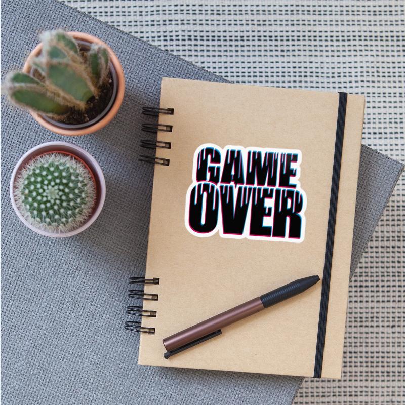 3D Effect Game Over Funny Graffiti Drop Design Coo