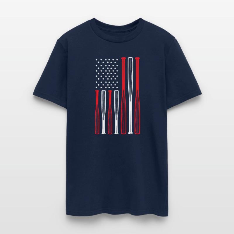 4th July Baseball Distressed USA Flag Patriotic Ts