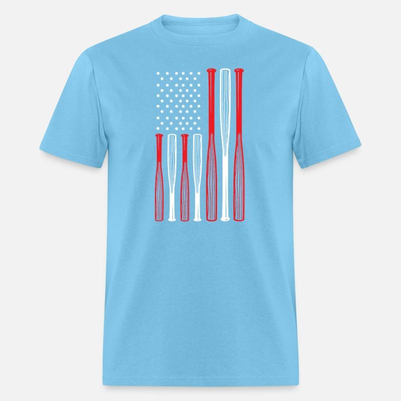 4th July Baseball Distressed USA Flag Patriotic Ts