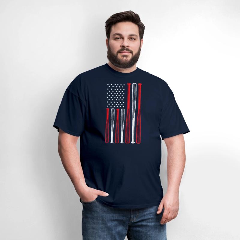 4th July Baseball Distressed USA Flag Patriotic Ts