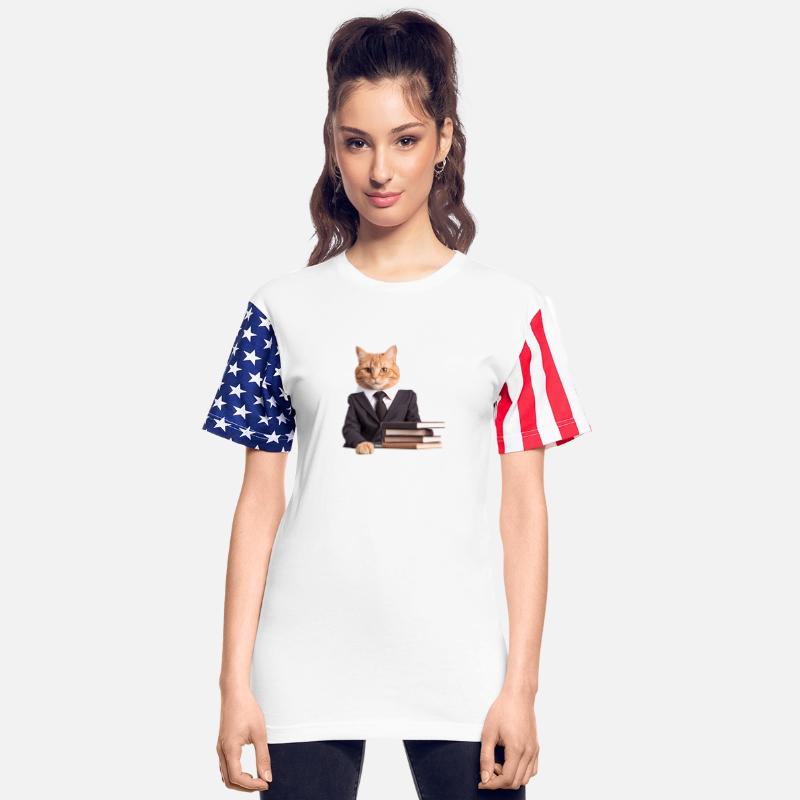 a cat in a suit, looking serious