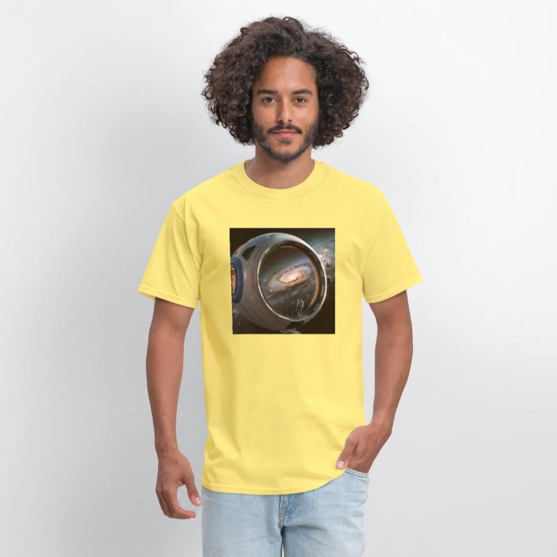 A colorful illustration of a spaceship