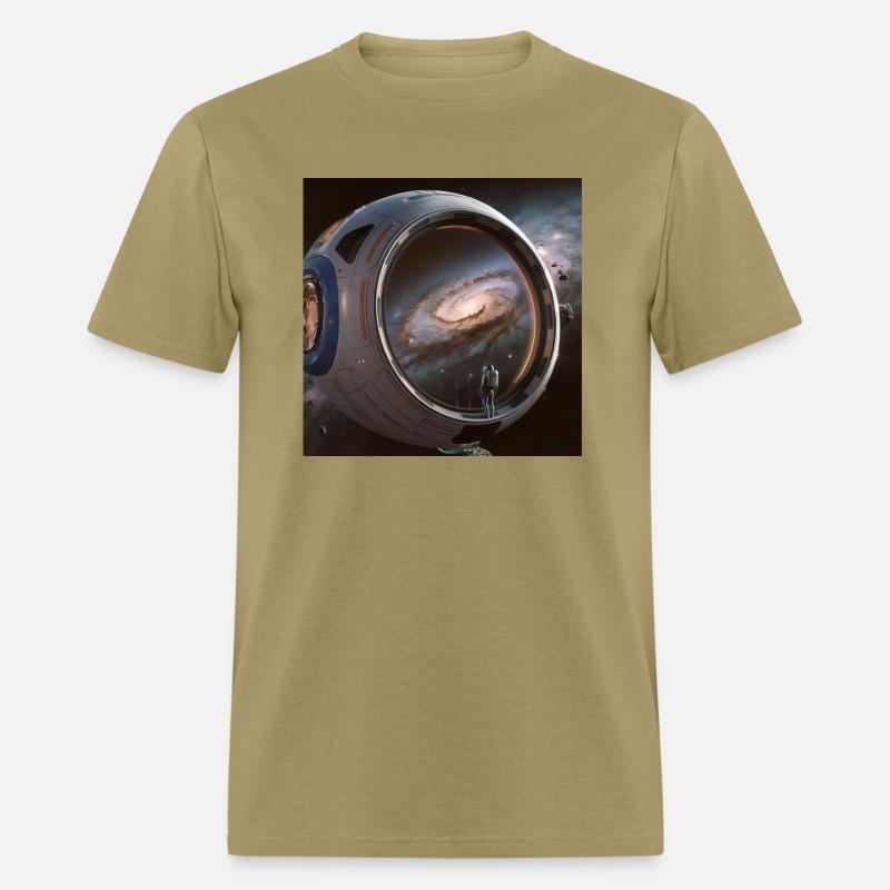 A colorful illustration of a spaceship