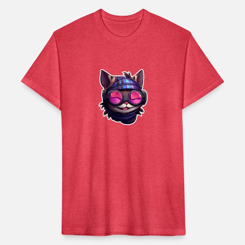 A cute kawaii cheshire cat, wearing VR goggles
