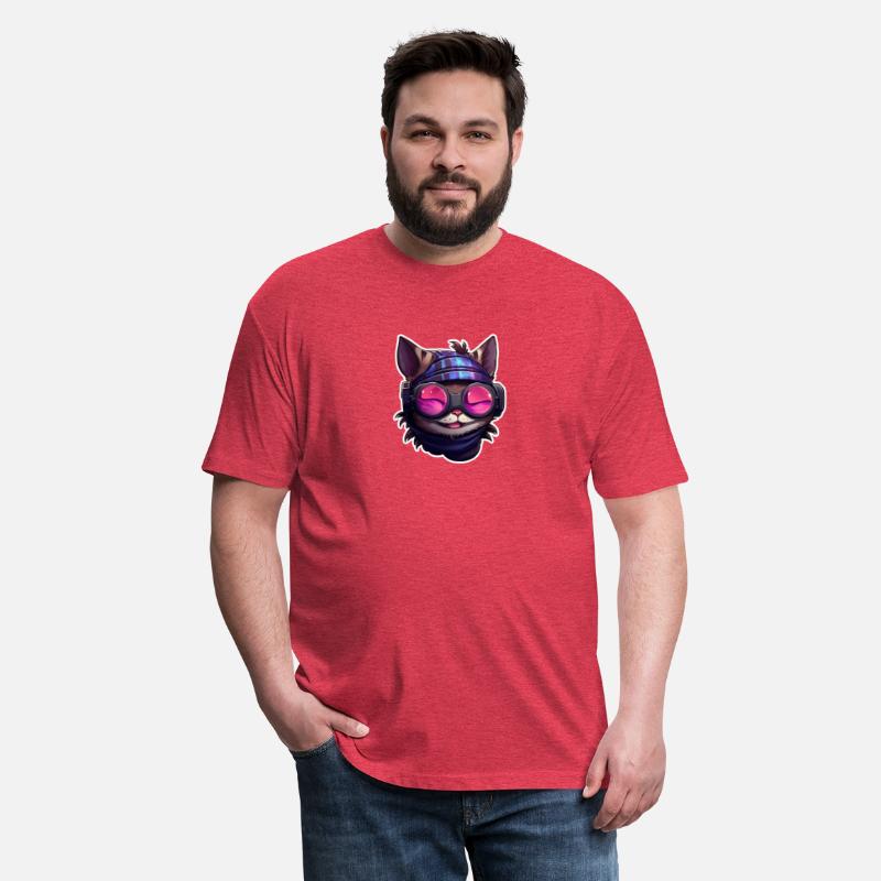 A cute kawaii cheshire cat, wearing VR goggles