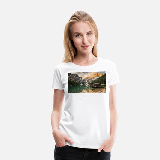 A serene mountain landscape