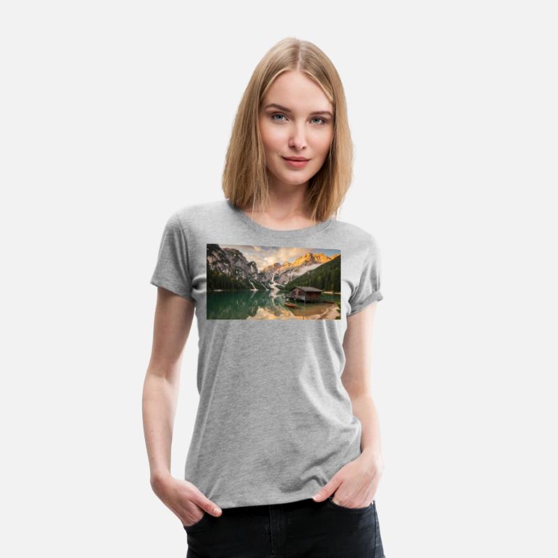 A serene mountain landscape