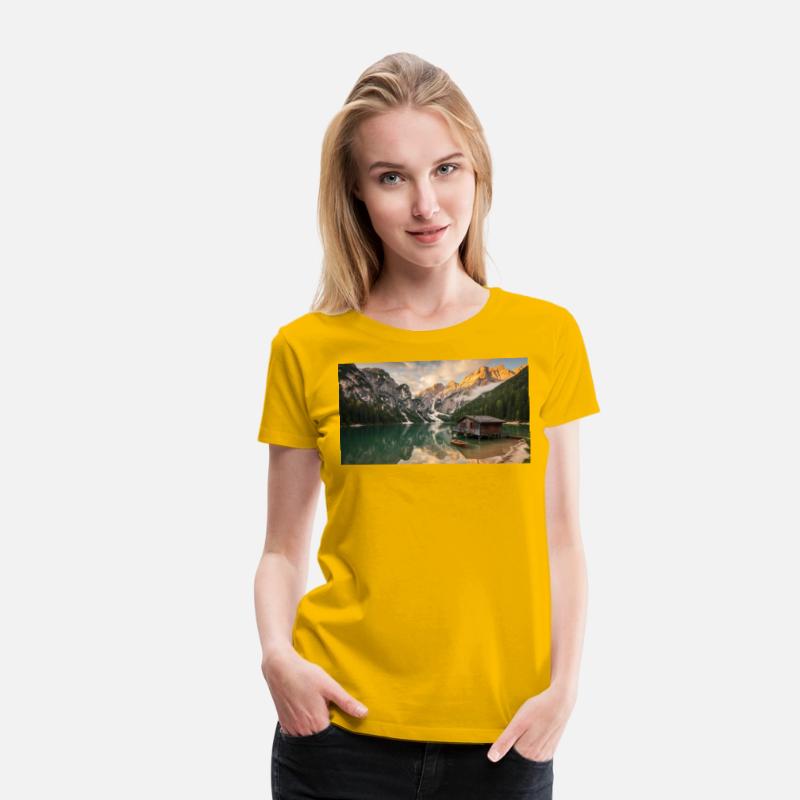 A serene mountain landscape