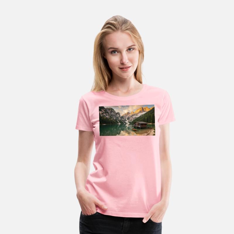 A serene mountain landscape