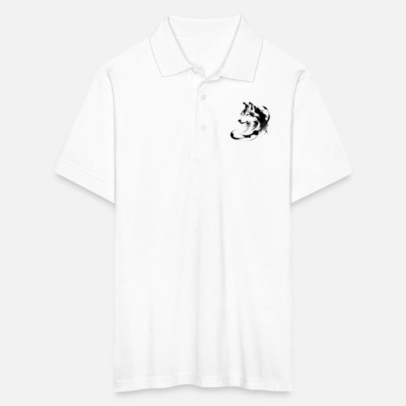 Abstract Wolf Japanese Ink Art