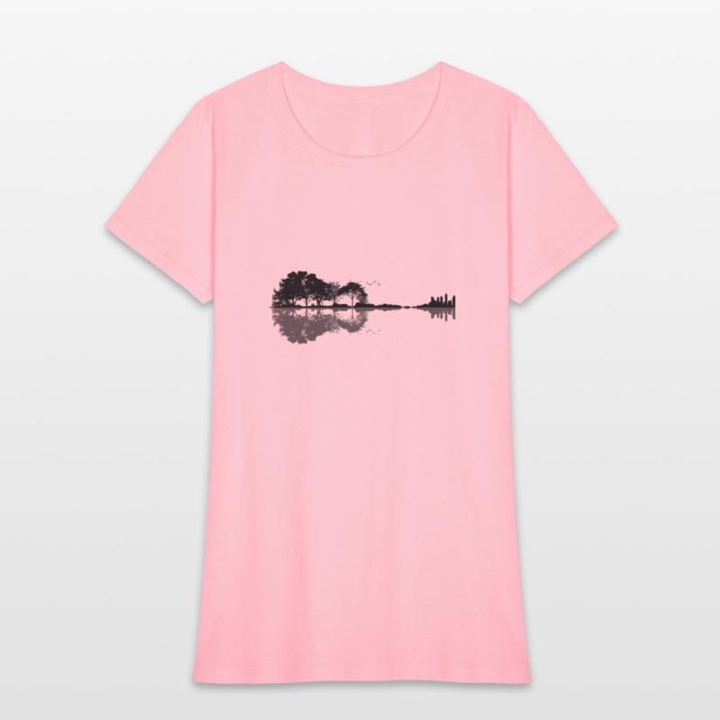 Acoustic Guitar Forest Nature Reflection Musician