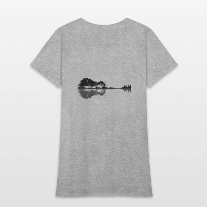 Acoustic Guitar Forest Nature Reflection Musician