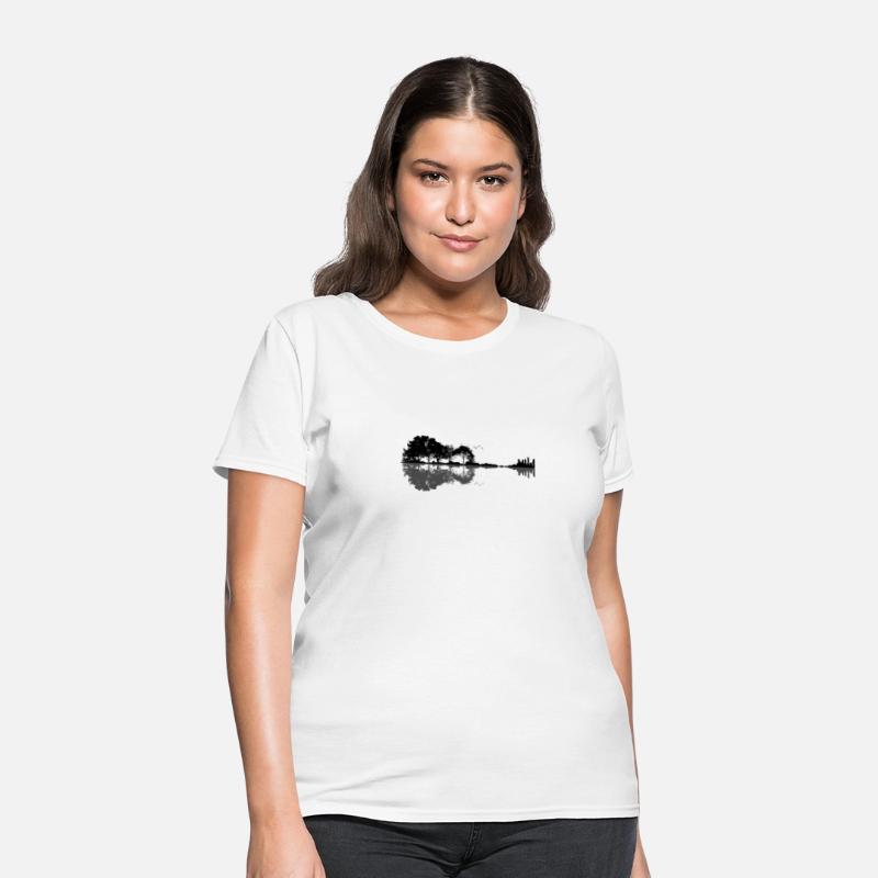 Acoustic Guitar Forest Nature Reflection Musician