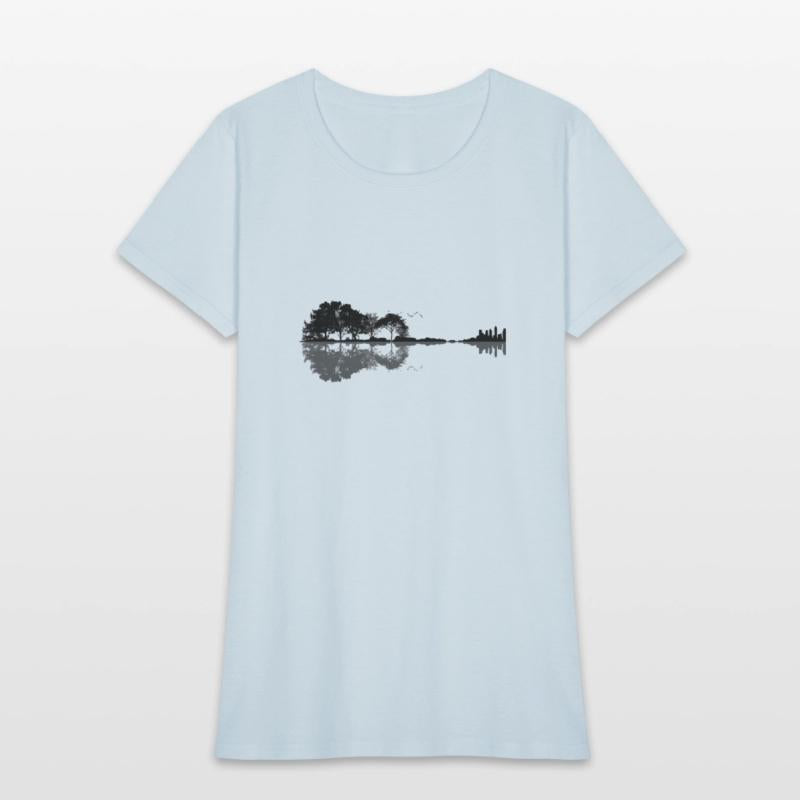 Acoustic Guitar Forest Nature Reflection Musician