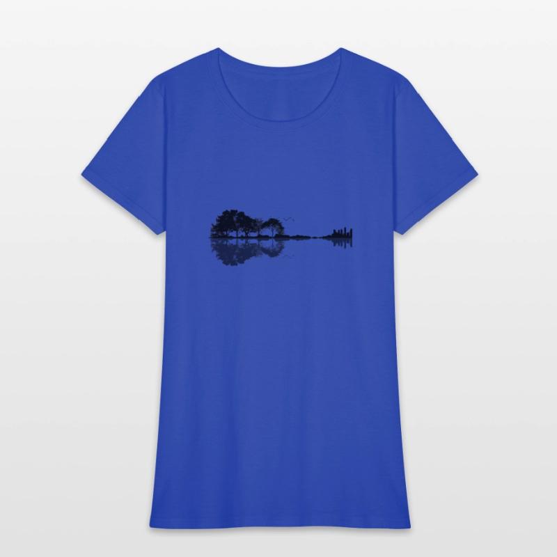 Acoustic Guitar Forest Nature Reflection Musician