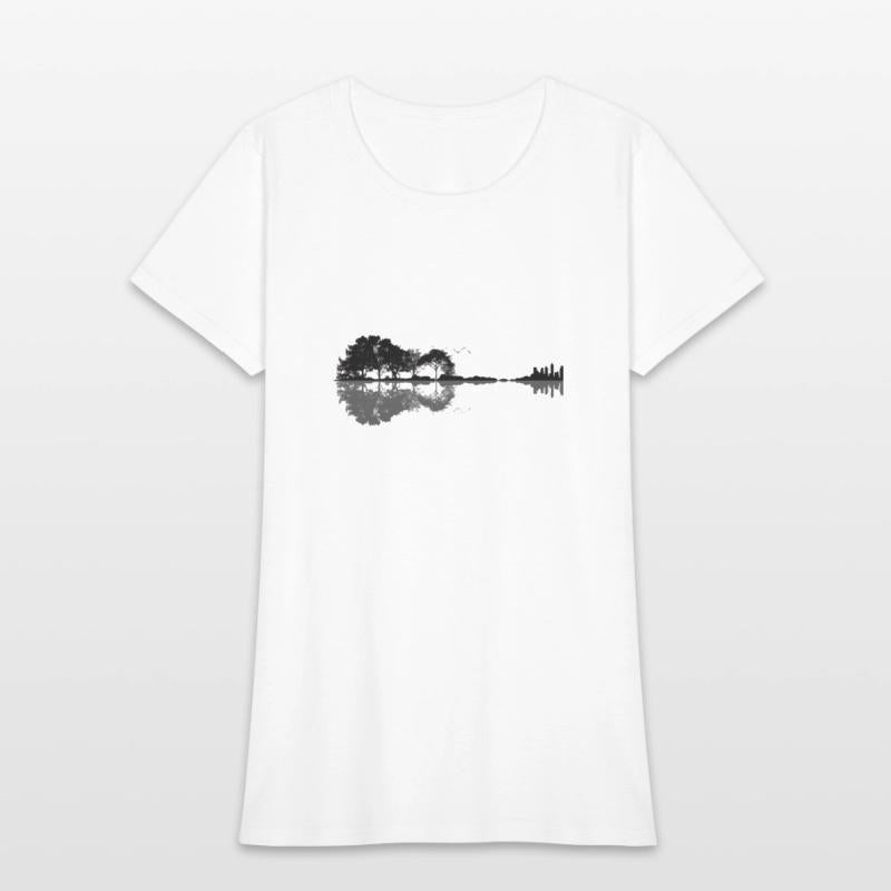 Acoustic Guitar Forest Nature Reflection Musician