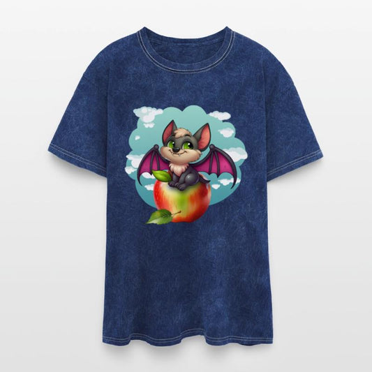 Adorable bat on an apple