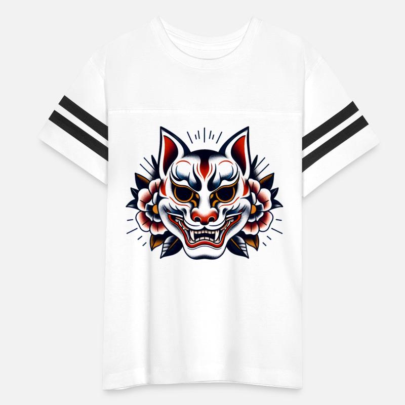 AI Japanese Kabuki Fox Mask Design