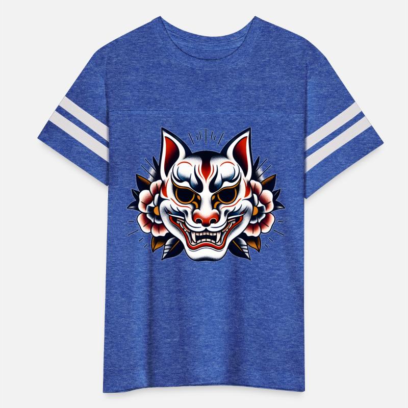 AI Japanese Kabuki Fox Mask Design