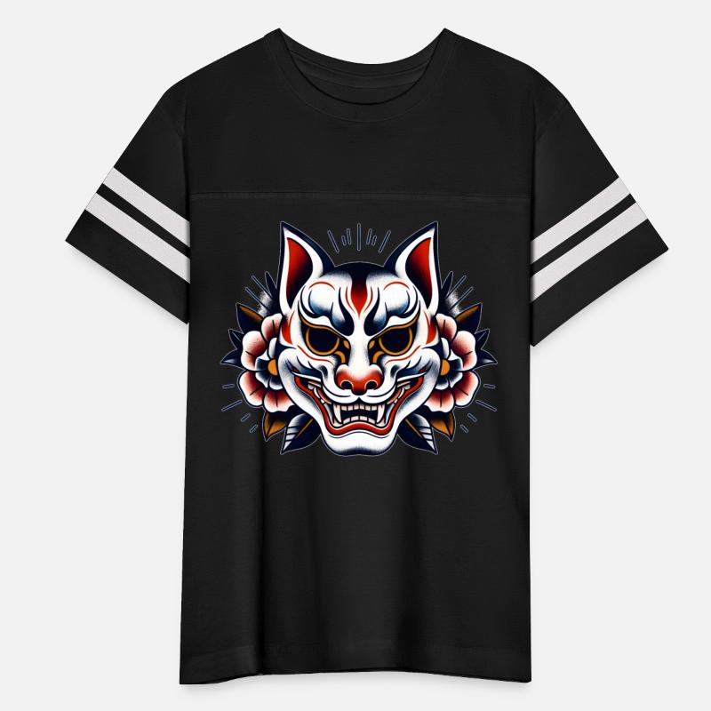 AI Japanese Kabuki Fox Mask Design