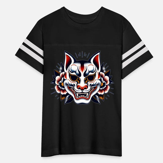 AI Japanese Kabuki Fox Mask Design