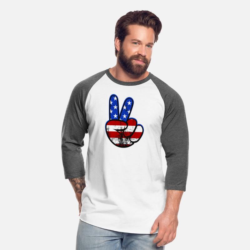 American Flag Peace Sign Hand