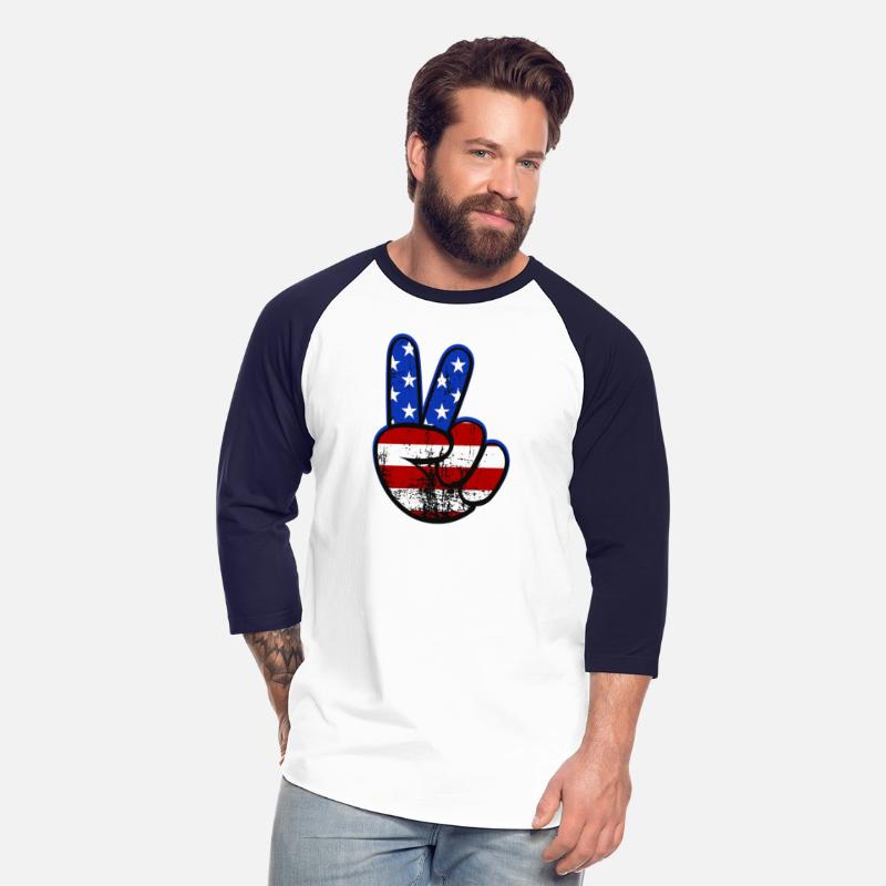 American Flag Peace Sign Hand
