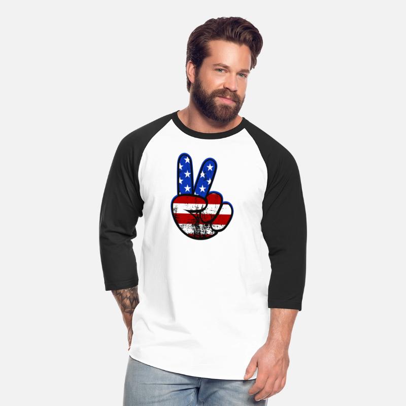 American Flag Peace Sign Hand