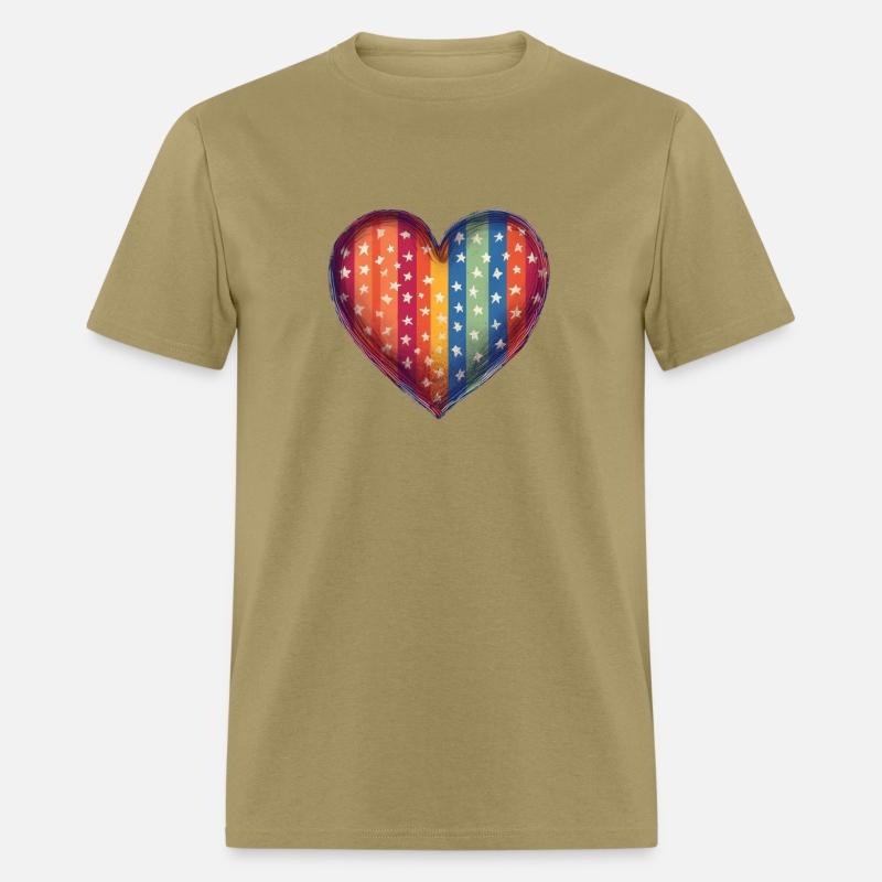 American Pride - Rainbow Colored Stars and Stripes